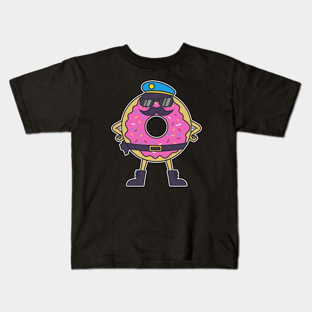 Donut Police Kids T-Shirt by rudypagnel